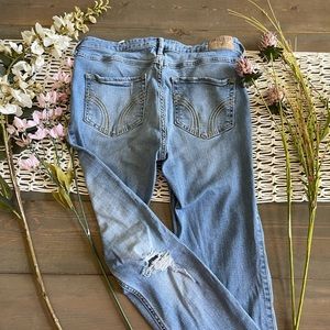 Hollister distressed super skinny high rise jeans